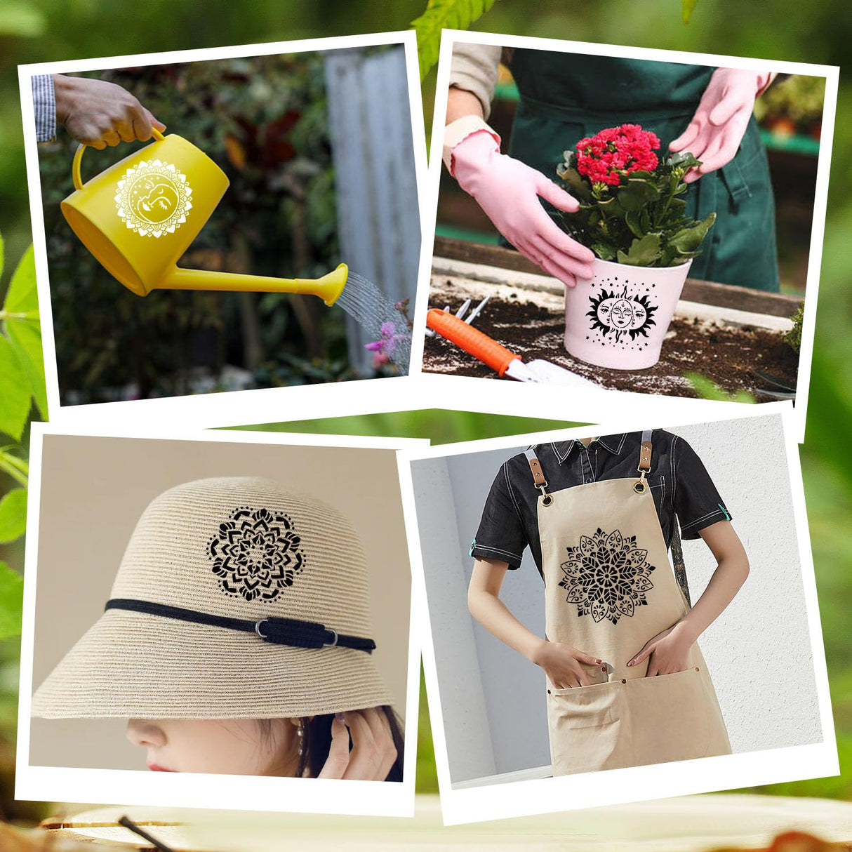 6 Inch Reusable Stencils for Painting on Wood, Canvas, Wall - 25 Piece Mandala Dot Stencil DIY Craft Template for Rock, Furniture, Home Decor eageus