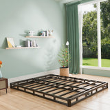 FMDMR King Box Spring 4 Inch, Low Profile King Size Box Spring Only, Heavy Duty Mattress Foundation Metal Bed Base with Fabric Cover, Easy Assembly, Non-Slip, Noise Free FMDMR