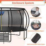 Zevemomo 16FT Trampoline for Kids and Adults, Outdoor Trampoline w/Basketball Hoop, Sprinkler, Ground Stakes/Anchors, Storage Bag, Galvanized Anti-Rust Coating, Gift for Kids and Adults Zevemomo