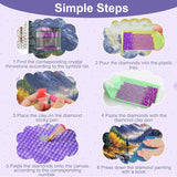 AIRDEA Scenery Diamond Art Paintings Kits for Adults,DIY Gem Art Kits for Beginner,12x16 in,Mountains and River,Round Full Drill AIRDEA