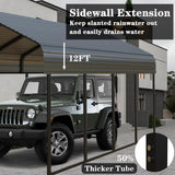 RITERYIFER RV Metal 10x20FT Carport Canopy Heavy Duty Carports Kits for Garage,Aluminum Car Ports with Steel Shelter Frame Cover for Car or Boats RITERYIFER