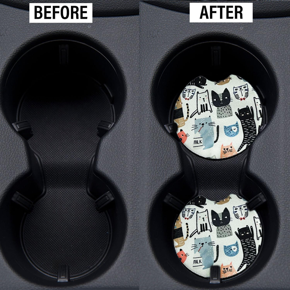 100 PCS Sublimation Blank Car Coasters with Car Coaster Packaging, 2.75 in Circular Opening Blank Sublimation Coasters for Thermal Sublimation DIY Crafts,Car Coasters for Selling Horsdo