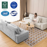 DOPEDIO Modern Loveseat Sofa for Living Room,Chenille Recliner, Removable Cover, Spring Cushions, Solid Wood Frame, Easy Assembly for Small Spaces (71.25inch，Green) DOPEDIO