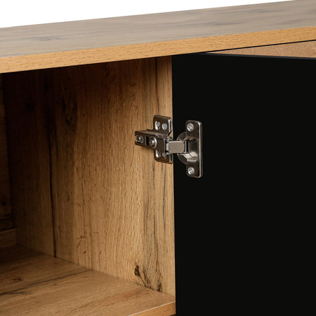 Daxue Vintage Console Table w Hand Carved Flower 63-inch Sofa Table with Storage Wood Sideboard with 2-Tier Shelves, Accent Table for Entryway Living Room Daxue