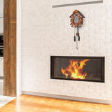 TIMEGEAR Cuckoo Wall Clock with Night Mode in Traditional German Style with Carved Squirrels (Cherry) TIMEGEAR