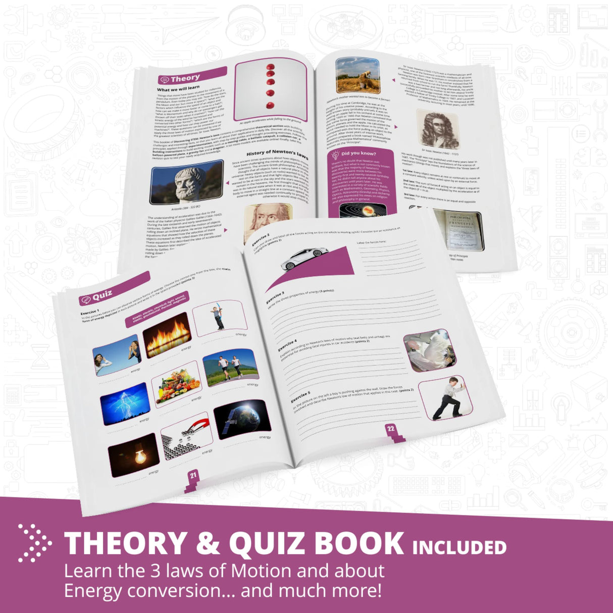 Engino- STEM Toys, Newton's Laws Inertia, Kinetic & Potential Energy, Building Toys for Kids 9+, Creative Engineering Kit, STEM Projects, Gifts for Boys (8 Model Options) Engino