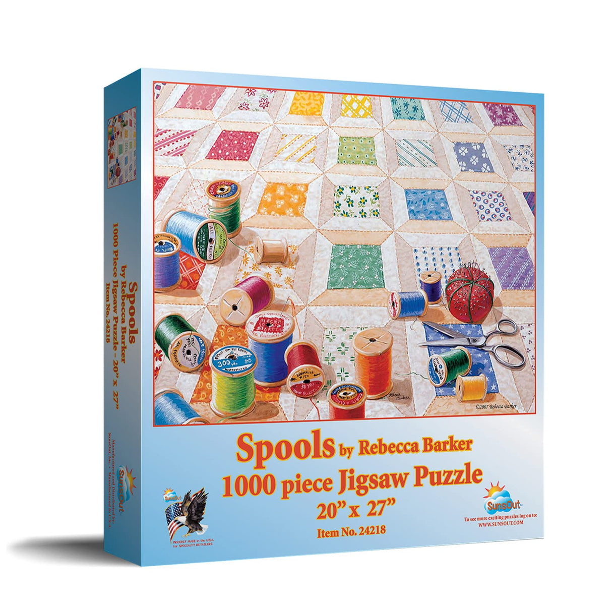 SUNSOUT INC - Spools - 1000 pc Jigsaw Puzzle by Artist: Rebecca Barker - Finished Size 20" x 27" - MPN# 24218 SunsOut