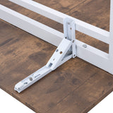 Merax Farmhouse 5-Piece Counter Height Drop Leaf Dining Table Set with Dining Chairs for 4, White Merax