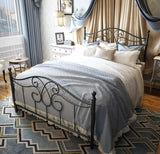 YERPERFO Metal Full Bed Frame with Headboard and Footboard Farmhouse Platform Bed Frame Full Size Under Bed Storage No Box Spring Needed and Easy Assembly (Full, Black) YERPERFO