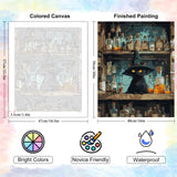 Yezavesu Black Cat Paint by Numbers Kit for Adults Beginner, Magic Adult Paint by Number Kits on Canvas Without Frame, DIY Acrylic Cat Painting by Numbers for Home Wall Decor Gift 16x20 Inch Yezavesu