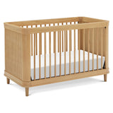NAMESAKE Marin with Cane 3-in-1 Convertible Crib in Honey and Honey Cane, Greenguard Gold Certified NAMESAKE