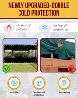 FoundGo 8'H x 7'W Vinyl Curtains for Patio 19oz, Outdoor Clear Vinyl Patio Enclosure,Heavy Duty Clear Tarp Waterproof Vinyl Tarps with Grommets for Pergola, Balcony,Porch,Gazebos，-4℉ Cold Resistant FoundGo