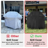 vchin 58 Inch Grill Cover for Weber 7130 Genesis II 3 Burner, LX 300 Series Grills, Genesis 300, Waterproof, Windproof, UV and Fade Resistant Cover(58L x 25D x 44.5H) vchin