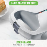 GreenLife Pro Electric Panini Press Grill and Sandwich Maker, Healthy Ceramic Nonstick Plates,Easy Indicator Light, PFAS-Free, Gray GreenLife