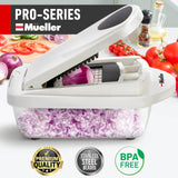 Mueller Pro-Series 10-in-1, 8 Blade Vegetable Chopper, Onion Mincer, Cutter, Dicer, Egg Slicer with Container, French Fry Cutter Potatoe Slicer, Home Essentials & Kitchen Gadgets, Salad Chopper Mueller