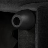 Topeakmart Fabric Recliner Sofa Push Back Recliner Chair Adjustable Modern Single Reclining Chair Upholstered Sofa with Pocket Spring Living Room Bedroom Home Theater Matte Black Topeakmart