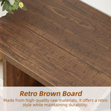 HOMBAZAAR Cube Storage Organizer Shelf, Industrial Horizontal Bookshelf with 8 Cube Storage, Rustic Low Cube Bookshelf with 3 Shelves, Short Wide Bookcase for Office,Living Room,Apartment,Brown HOMBAZAAR