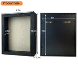 8x10 Pet Memorial Shadow Box Frame Paw Print Kit Solid Wood Pet Frame Black Dog Memorial Gifts for Loss of Dog Houstimi