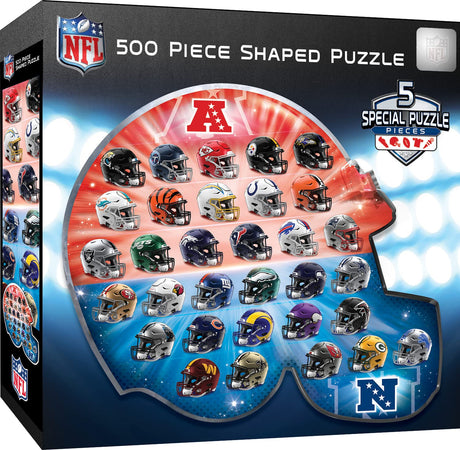 MasterPieces 500 Piece Sports Jigsaw Puzzle for Adults - NFL Helmet Shaped Puzzle - 25"x22" Masterpieces