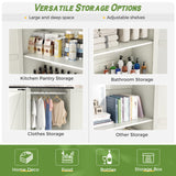 SPERTIKC Wardrobe Closet with Doors, 72" Armoire Wardrobe Cabinet, White Bedroom Storage Cabinet with Hanging Rod for Kitchen, Pantry SPERTIKC