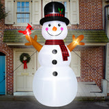 12FT Christmas Snowman Inflatables, Huge Blow Up Snowman Inflatables Decor, Lighted Christmas Outdoor Inflatable Decorations, Xmas Inflatables Snowman for Lawn Yard Holiday Party Melisheer