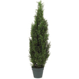 Nearly Natural 4FT Faux Cedar Tree, Outdoor Front Porch Décor, Faux Cedar Tree Pine Tree in Nursery Planter with UV Resistant Coating Nearly Natural