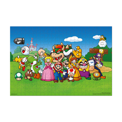 Winning Moves Super Mario and Friends 500 Piece Jigsaw Puzzle Game, Piece Together Mario, Luigi, Yoshi, Bowser and Toad, Gift and Toy for Ages 10 Plus