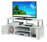 Convenience Concepts Designs2Go Monterey TV Stand with Cabinets and Shelves Home_Furniture_and_Decor, 47.25"L x 15.75"W x 21.25"H, White Convenience Concepts