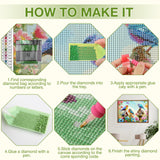 MEIYUDA Birds Diamond Painting Kits for Adults, 5D Flowers Bird Diamond Art Kits for Beginners, Birdhouse DIY Full Diamonds Art Painting Kit for Home Wall Decor Present 12x16inch MEIYUDA