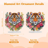 GHHKUD Tabletop Diamond Art Tiger Kits for Adults Kids, DIY Double Sided Animals Desktop Ornaments Special Shaped Rhinestone Stand Up Desk Placements, 5D Gem Gifts Home Decoration GHHKUD