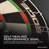 Accudart Edge Bristle Dartboard - Razor Thin Spider Wire Reduces Bounce Outs - Premium Brazilian Sisal - Advanced Metal Number Ring - Increased Playing Area - Super Thin Bullseye Accudart