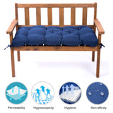 Srutirbo Indoor Outdoor Bench Cushion, Waterproof Swing Cushion Seat Chair Replacement Pads Pillow for Lounger Garden Furniture Patio Metal Wooden (47x20IN, Blue) Srutirbo
