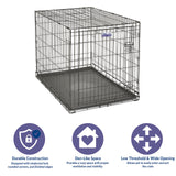 MidWest Homes for Pets Newly Enhanced Single Door iCrate Dog Crate, Includes Leak-Proof Pan, Floor Protecting Feet, Divider Panel & New Patented Features MidWest Homes for Pets