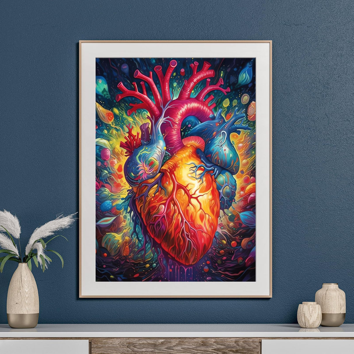 DIY Heart Diamond Art Kits for Adults, 5D Diamond Painting for Beginners, Diamond Dot, Small Gem Painting Kit, Dimond Art Paintings Kit, Crafts for Adults, Crystal Art, Home Wall Decor 12x16inch Rekxtmo