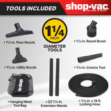 Shop-Vac 9522205 5 Gallon 5.5 Hangup Vacuum, Wet/Dry, Wall Mount, 5, Black Shop-Vac