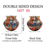 JJFox DIY Tabletop Diamond Art Painting Kit，Special Shaped Rhinestone Desk Placement Ornament，Home Stand Up Gem Painting Craft Kit，Gift,Double Sided. (Vase-1) JJFox