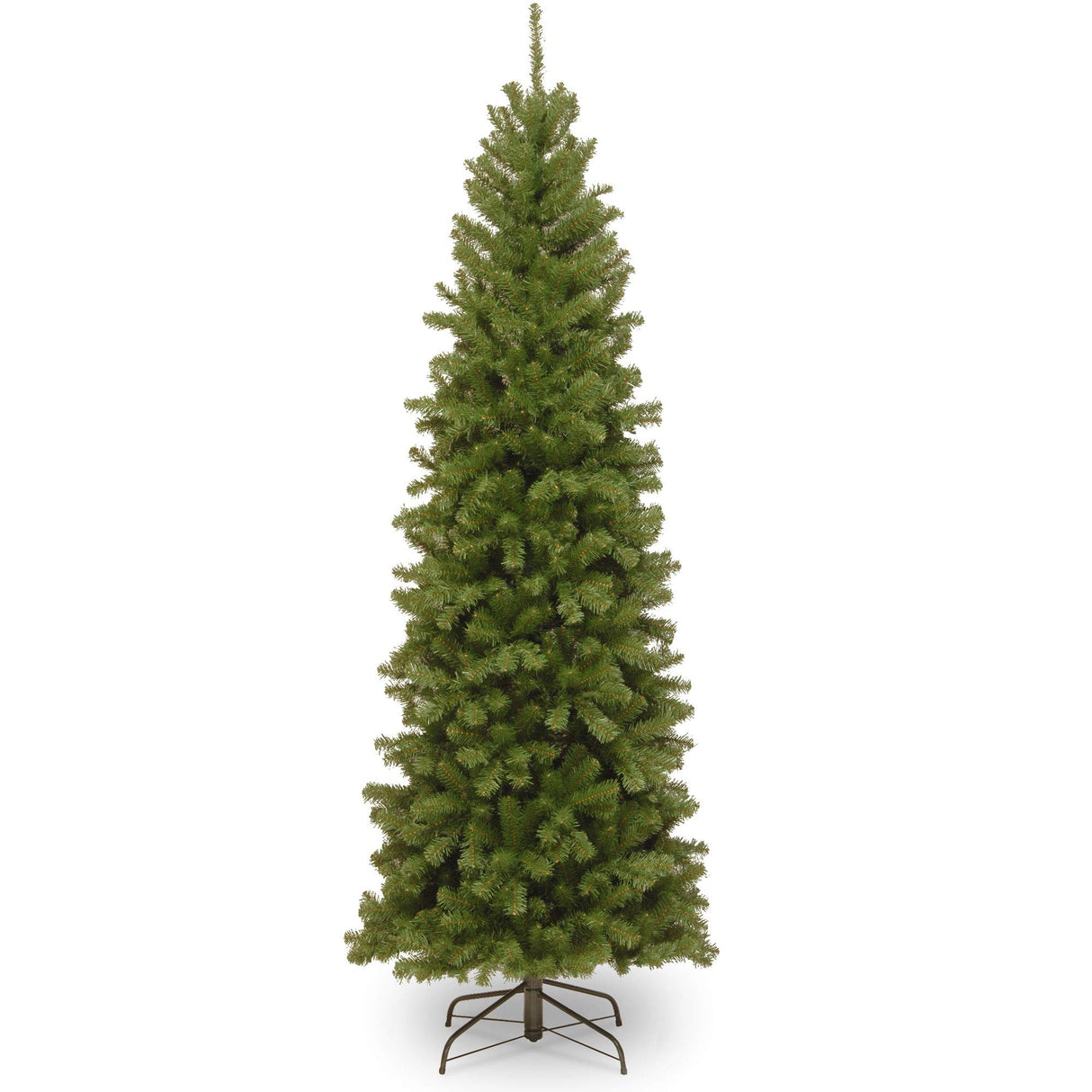 National Tree Company Artificial Slim Christmas Tree, Green, North Valley Spruce, Includes Stand, 6 Feet National Tree Company
