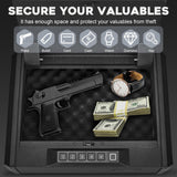 Garvee Gun Safe, Biometric Gun Safe for, Gun Safe, Handgun Safe 3 Ways Quick Access Fingerprint Gun Safe, Sturdy Safe, Gun Lock Safe Box with USB-C Port for Home, Bedside, Desk, Car Garvee