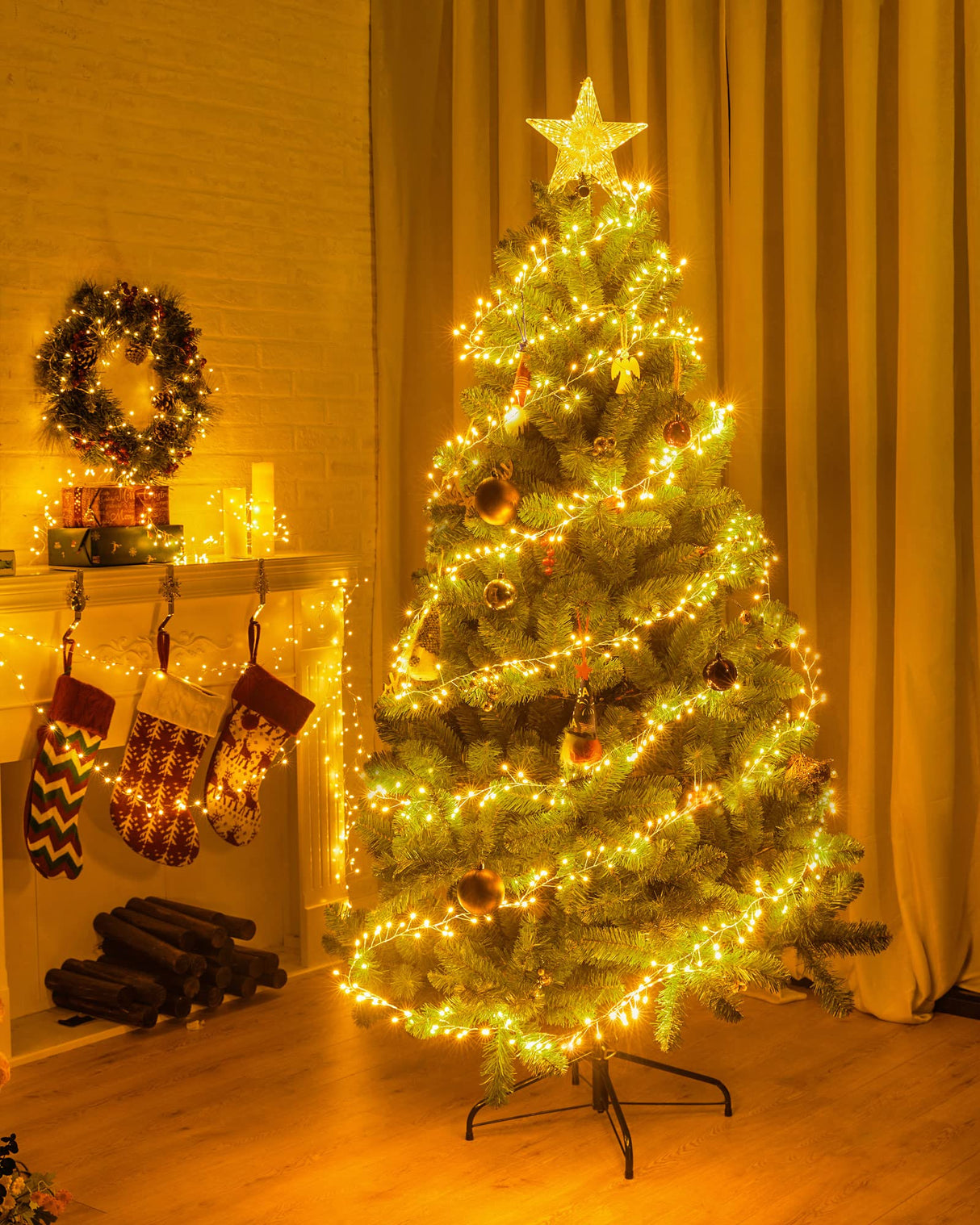 Fairy Lights Battery Operated, 60 LED Fairy String Lights Waterproof Silver Wire 5 Feet Firecracker Starry Light for DIY Wreath Home Wedding Party Bedroom Mason Jar Holiday Christmas Decorations Minetom