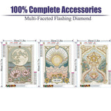 EIBEILI Diamond Art Tarot Kits for Adults - 3 Pack Diamond Painting for Beginners, Diamond Dots Round 5D Full Drill Paint with Diamonds Pictures Gem Art Painting Kits DIY Crafts Kits 12x16inch EIBEILI