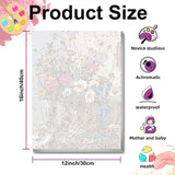 Ausanrl Flowers Framed Paint by Numbers Wooden Easel-Adult Paint by Number Kits on Canvas Framed,Paint by Number Adult,Paint by Numbers with Frame,Gifts and Home Wall Decor 12x16inch Ausanrl