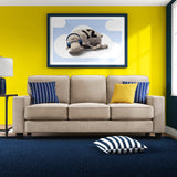 Serta Palisades Storage 1 Modern Design, Track Arms, Foam-Filled Cushions, Easy-to-Clean Fabric Upholstery, 77" Sofa, Soft Beige Serta