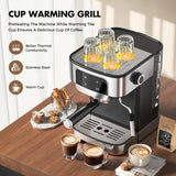 LERTIN Espresso Machine 20 Bar, Professional Espresso Maker With Auto Milk Frother, Home Compact Espresso Coffee Machine With Led Touch Screen, 61OZ Removable Water Tank For Latte, Cappuccino LERTIN