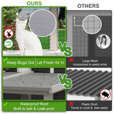 PetsCosset Cat Window Box,Wooden Window Catio for Indoor Cats,Expandable Outdoor Enclosure with 4 Platforms & 3 Doors,Secure Wall-Mounted Perch for Sunbathing, Play & Tunnel Connection,All-Weather Use PetsCosset