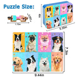 LELEMON Puzzles for Kids Ages 4-6,Dog 60 Piece Puzzles for Kids Ages 4-8,Children Jigsaw Puzzles Kids Puzzles in a Metal Box,Educational Learning Puzzle Toys for Girls and Boys LELEMON