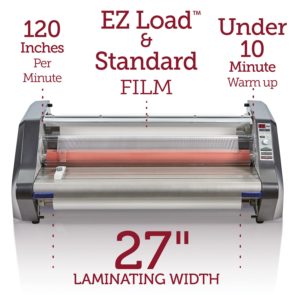GBC Ultima 65 Thermal Roll Laminator, 27" Maximum Width, 10 Minute Warm-Up, School Lamination, Gray (1710740) GBC