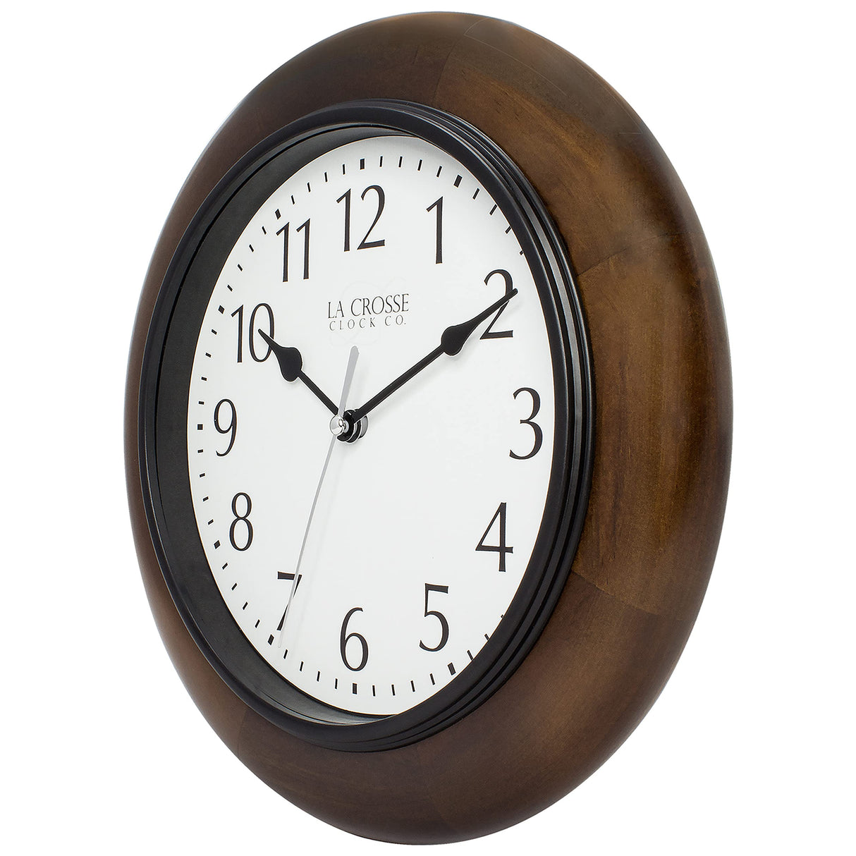 La Crosse Clock 404-2625 10 in Linwood Quartz Wood Wall Clock La Crosse Technology