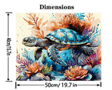 GXGLLPZBY Sea Turtle Paint by Numbers Kit for Adults Beginner,DIY Sea Turtle Paint by Numbers for Adults,Easy Canvas Paint by Number Without Frame Home Wall Decor 16 x 20 in GXGLLPZBY