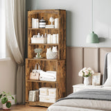 YATINEY Tall Bookcase and Bookshelf, 6-Tier Bookcase with Storage, 63" Wooden Bookshelf, Farmhouse Freestanding Display Storage Shelves for Home Office, Living Room, Rustic Brown SJ09BR YATINEY