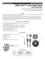 PSI Woodworking CUG3418CC Utility Grip 4-Jaw Lathe Chuck System PSI Woodworking